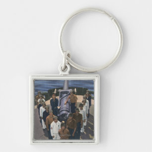 Gun Crew in Victory Formation - US Navy Key Ring