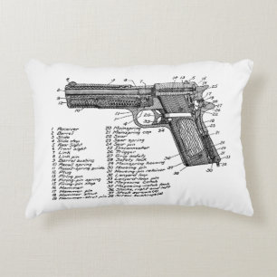Gun Diagram V2 Decorative Cushion