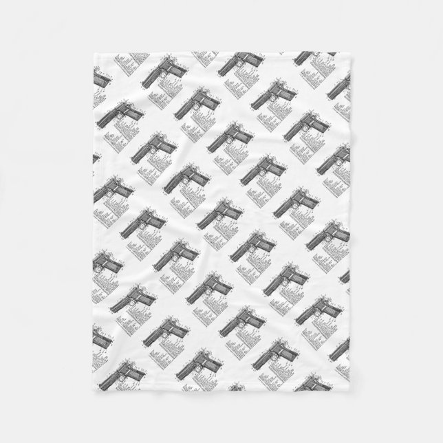 Gun Diagram V2 Fleece Blanket (Front)