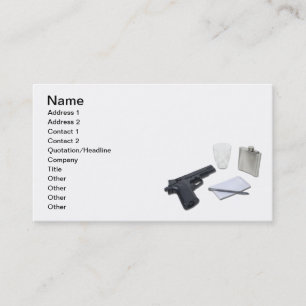 Gun Flask Notebook Business Card