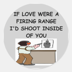 gun lover classic round sticker