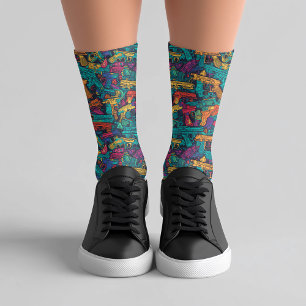 Gun Lover Shooting Shooter Pattern Socks