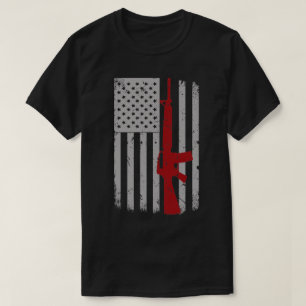 Gun Lovers American Flag Pride Gifts Men Women T-Shirt