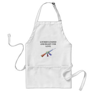 gun lover's joke standard apron