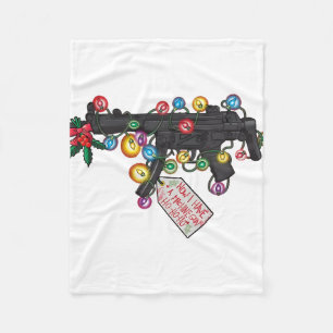Gun Now I Have A Machine Gun Ho-ho-ho Christmas Li Fleece Blanket