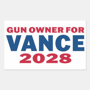 Gun Owner for Vance 2028 Rectangular Sticker
