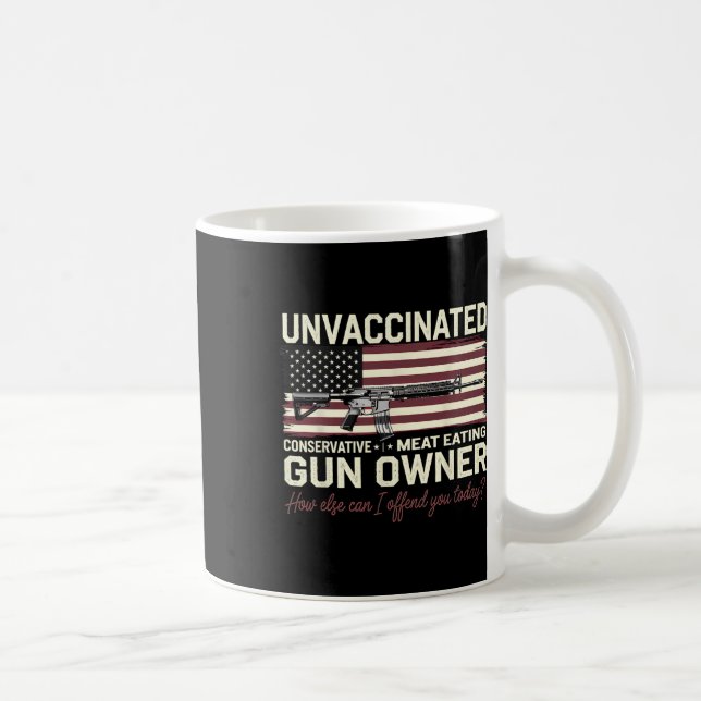 Gun Owner Usa Flag Amendment Conservative Gift  Coffee Mug (Right)
