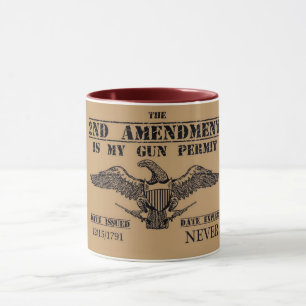GUN PERMIT 2ND AMENDMENT MUG