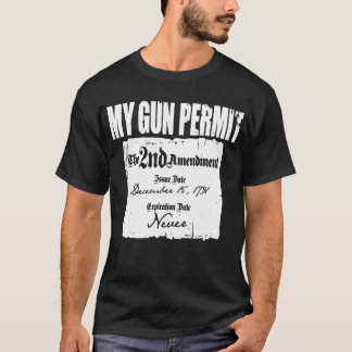 Gun Permit Second Amendment Funny 2Nd Ban Ar15 Ak4 T-Shirt