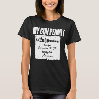 Gun Permit Second Amendment Funny 2Nd Ban Ar15 Ak4 T-Shirt