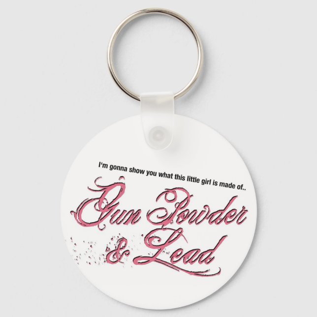 Gun Powder & Lead Key Ring (Front)