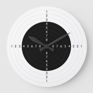 Gun Range Target Large Clock