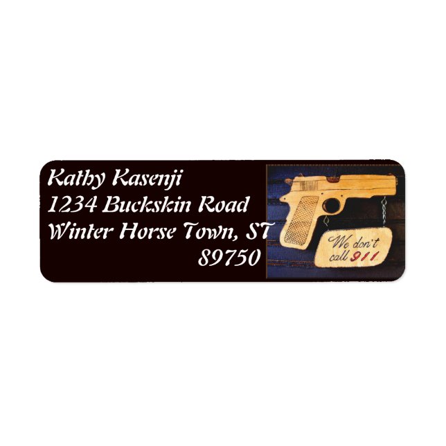 Gun Return Address Label (Front)
