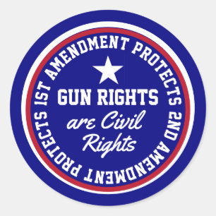 Gun rights are civil rights classic round sticker