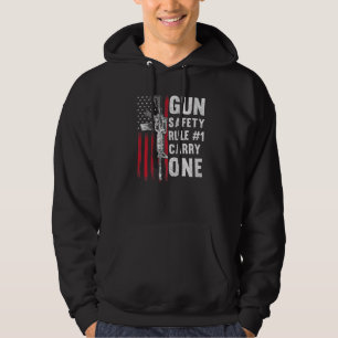 Gun Safety Rule 1 Pro 2nd Amendment AR 15 American Hoodie
