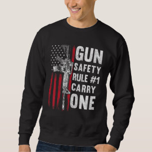 Gun Safety Rule 1 Pro 2nd Amendment AR 15 American Sweatshirt