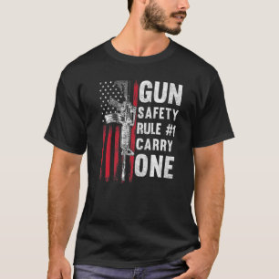 Gun Safety Rule 1 Pro 2nd Amendment AR 15 American T-Shirt