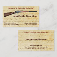 Gun Shop Collector Business Card