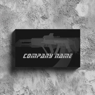 Gun Shop Simple Black Business Card