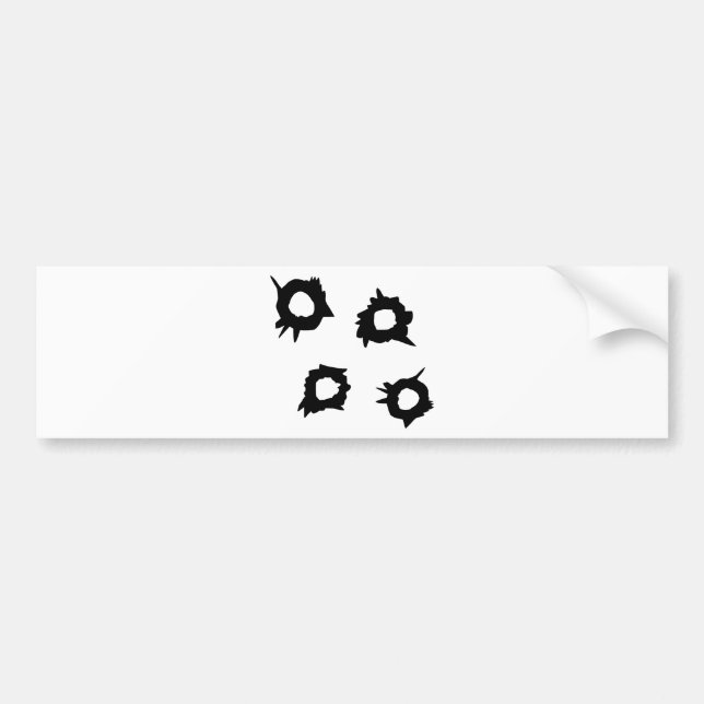 Gun Shot Bumper Sticker (Front)