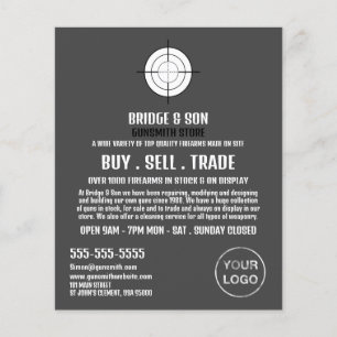 Gun Target, Gunsmith, Gunstore Advertising Flyer
