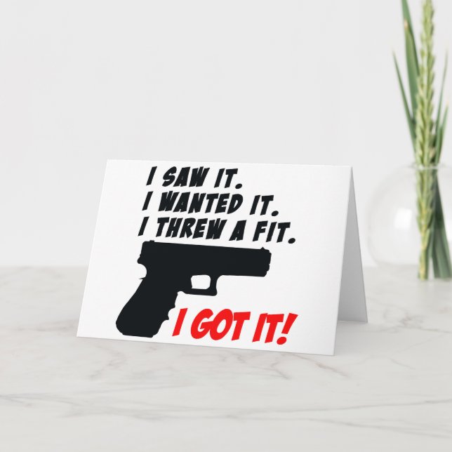 Gun Temper Tantrum Card (Front)