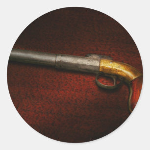 Gun - The shooting iron Classic Round Sticker