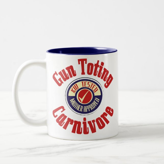 Gun Toting Carnivore Mug (Left)