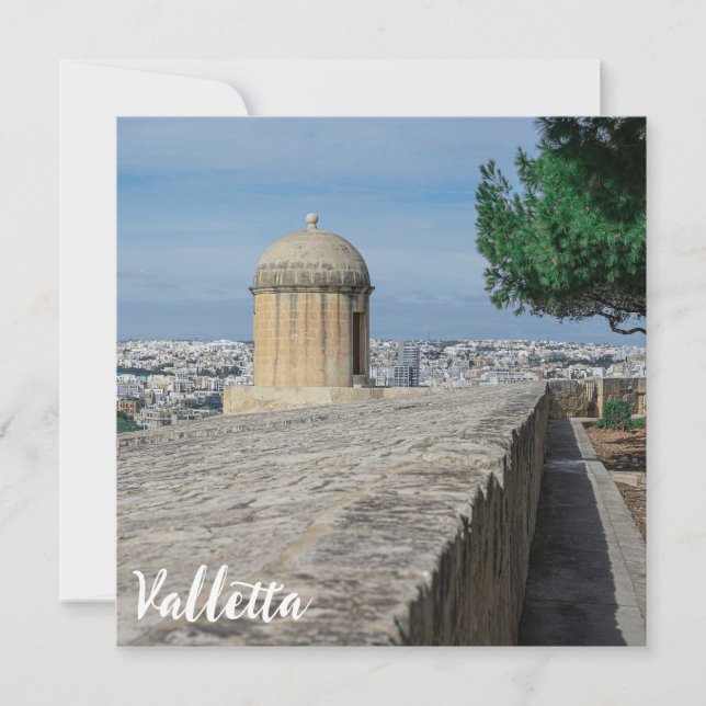 Gun turret on old city walls in Valletta, Malta (Front)