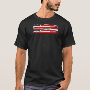 Gun Usa American Flag Patriotic Gun Women Men T-Shirt