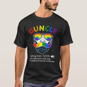 Guncle Word Definition Gay Uncle Day T-Shirt