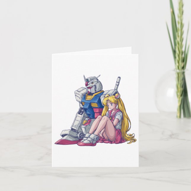 Gundam And Moon A Mecha Magical Crossover  Card (Front)
