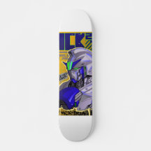 gundam inspired skateboard deck
