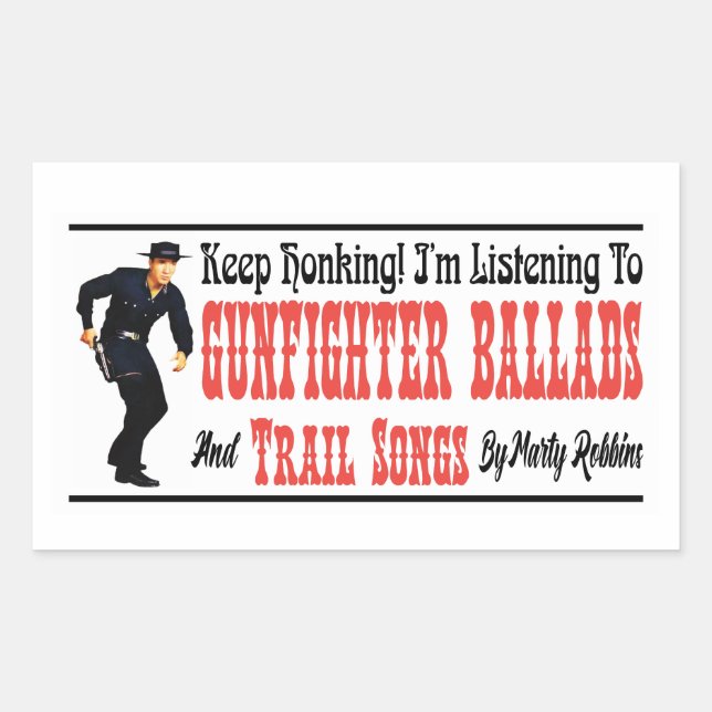 Gunfighter Ballads and Trail Songs Rectangular Sticker (Front)