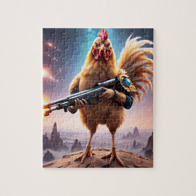 GUNFIRE CHICKEN JIGSAW PUZZLE (Vertical)