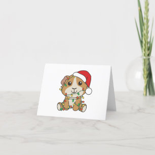 Guniea Pig Christmas Winter Animals Holiday Card