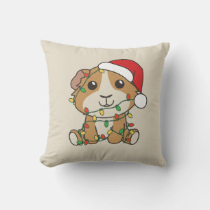 Guniea Pig Christmas Winter Animals Holiday Cushion
