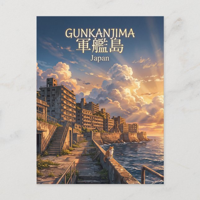 Gunkanjima Japan Postcard (Front)