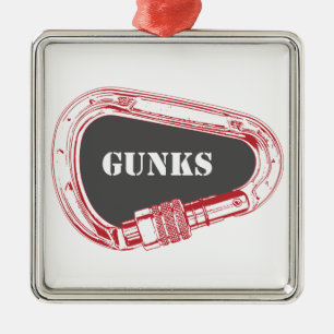 Gunks Climbing Carabiner Metal Tree Decoration