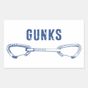Gunks Climbing Quickdraw Rectangular Sticker