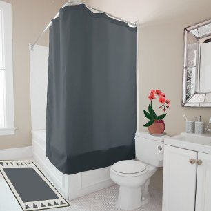 Gunmetal Charcoal Grey Solid Modern Minimalist Shower Curtain
