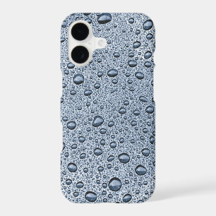 Gunmetal grey water droplets