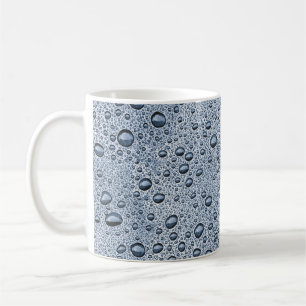 Gunmetal grey water droplets coffee mug