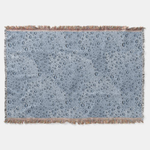 Gunmetal grey water droplets throw blanket