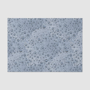 Gunmetal grey water droplets tissue paper