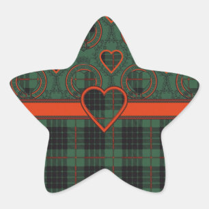 Gunn clan Plaid Scottish tartan Star Sticker