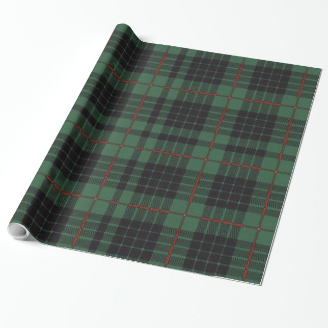 Gunn clan Plaid Scottish tartan Wrapping Paper (Unrolled)