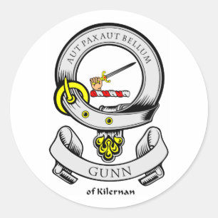 GUNN Coat of Arms Classic Round Sticker