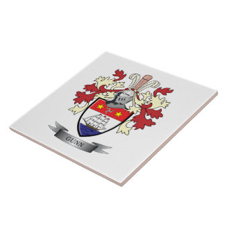 Gunn Family Crest Coat of Arms Tile