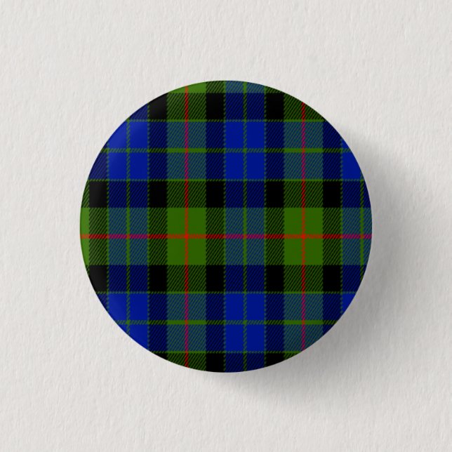 Gunn Scottish Tartan 3 Cm Round Badge (Front)